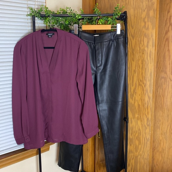 Zara Vegan Leather Pants - Picture 3 of 5